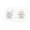 Bague Boucles d'oreilles puces solitaires en or blanc 18K et diamants 0,15 ct 58 Facettes UKA000111LF