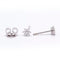 Bague Boucles d'oreilles puces solitaires en or blanc 18K et diamants 0,15 ct 58 Facettes UKA000111LF