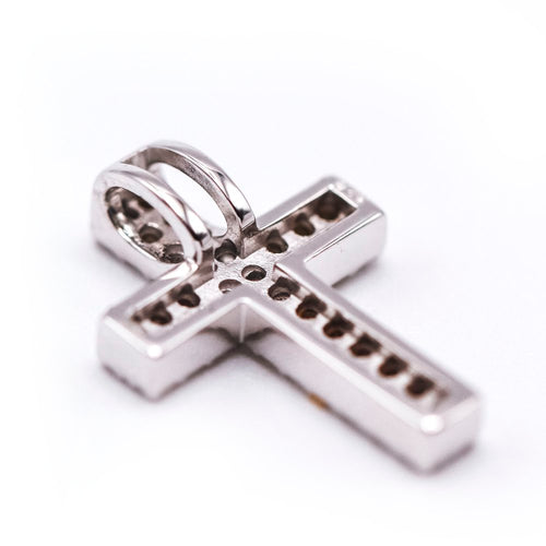 Pendentif Pendentif croix - Pendentif en or blanc 18K et diamants 58 Facettes UKA000109LF