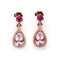 Boucles d'oreilles Boucles d’oreilles goutte en or rose 18K avec améthystes, rodolites et diamants 58 Facettes UKA000113LF