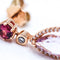 Boucles d'oreilles Boucles d’oreilles goutte en or rose 18K avec améthystes, rodolites et diamants 58 Facettes UKA000113LF