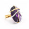 Bague 55.5 Bague bicolore design italien en or 18 kt et améthyste 58 Facettes D359741LF