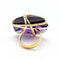 Bague 55.5 Bague bicolore design italien en or 18 kt et améthyste 58 Facettes D359741LF
