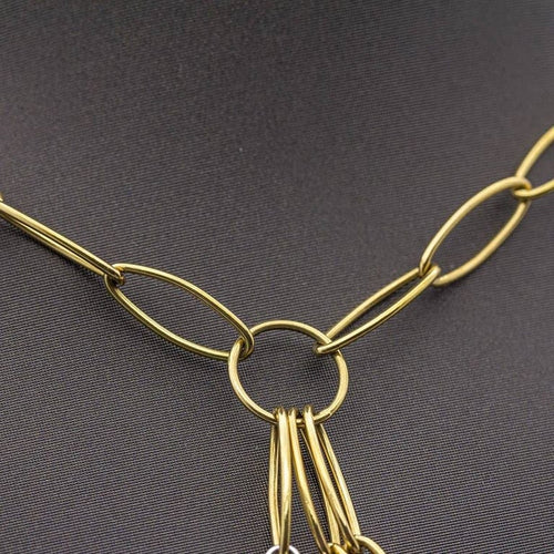 Collier Collier « Cœurs » en or jaune et or blanc 18 carats 58 Facettes D359655LF