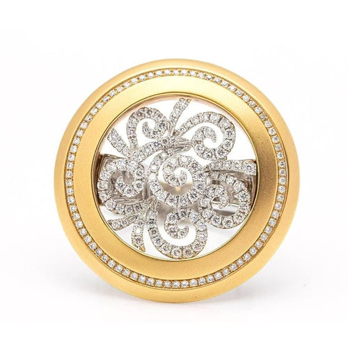 Bague 53.5 AVENNE - Bague en or bicolore 18 ct et diamants 58 Facettes D359740LF