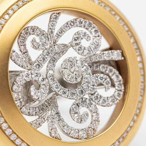 Bague 53.5 AVENNE - Bague en or bicolore 18 ct et diamants 58 Facettes D359740LF