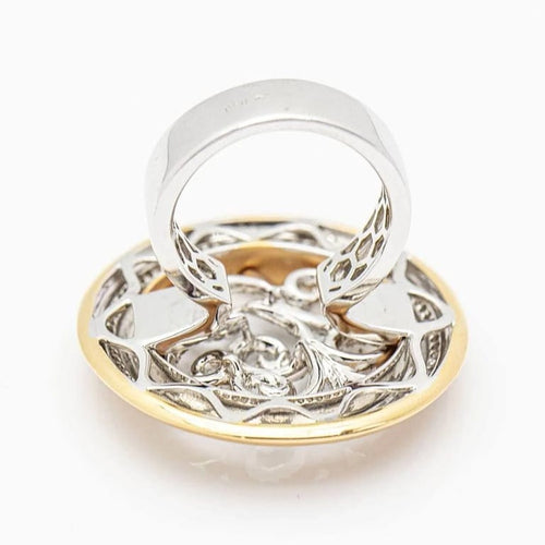 Bague 53.5 AVENNE - Bague en or bicolore 18 ct et diamants 58 Facettes D359740LF