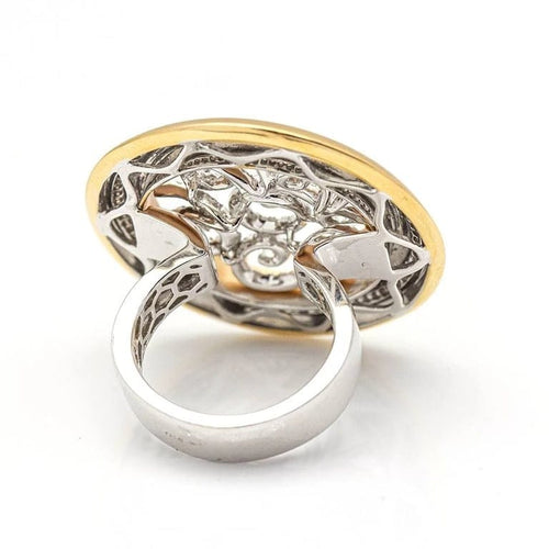 Bague 53.5 AVENNE - Bague en or bicolore 18 ct et diamants 58 Facettes D359740LF