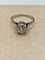 Bague 50 Bague solitaire vintage en or blanc 18 ct et diamant 0,70 ct 58 Facettes CV-008