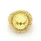 Bague 55.5 Bague en or jaune 18 carats avec quartz citron et diamants 58 Facettes D359671LF