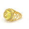 Bague 55.5 Bague en or jaune 18 carats avec quartz citron et diamants 58 Facettes D359671LF