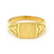 Bague 58 Chevalière carrée en or jaune 18 carats 58 Facettes D359736LF
