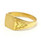 Bague 58 Chevalière carrée en or jaune 18 carats 58 Facettes D359736LF