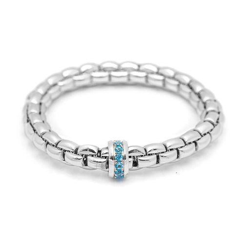 Bracelet Bracelet design italien en or blanc 18 carats et saphirs 58 Facettes D359662LF