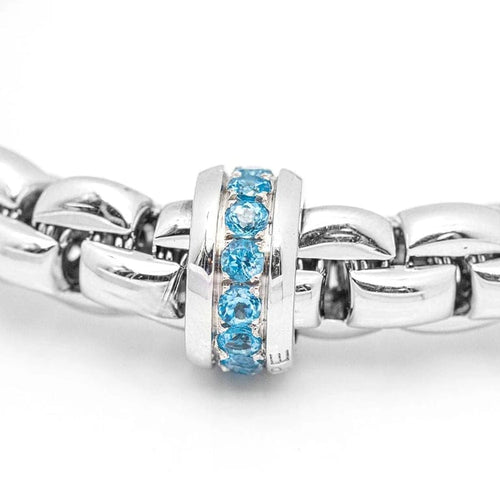 Bracelet Bracelet design italien en or blanc 18 carats et saphirs 58 Facettes D359662LF
