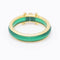 Bague 53 Bague en or jaune 18 carats avec chrysoprase et diamant 58 Facettes D359895JC