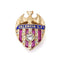 Broche FC Valencia - Épinglette bouclier en or jaune 18 carats diamants rubis émail 58 Facettes D359904JC
