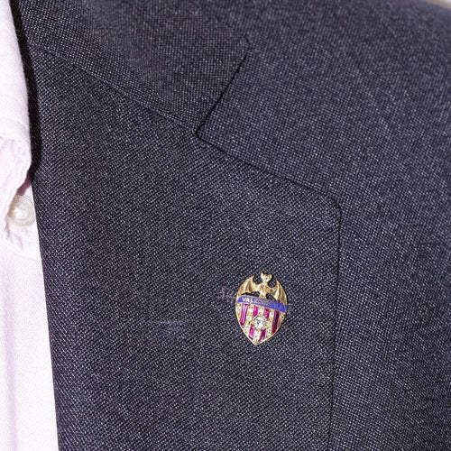 Broche FC Valencia - Épinglette bouclier en or jaune 18 carats diamants rubis émail 58 Facettes D359904JC