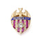 Broche FC Valencia - Épinglette bouclier en or jaune 18 carats diamants rubis émail 58 Facettes D359904JC