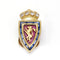 Broche FC Zaragoza - Broche bouclier en or jaune 18 carats, diamants, saphirs et rubis 58 Facettes D359905JC