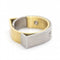 Bague 53 Carl Dau Geometry - Bague en or jaune et acier sablé 58 Facettes D359995JC