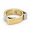 Bague 53 Carl Dau Geometry - Bague en or jaune et acier sablé 58 Facettes D359995JC