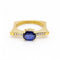 Bague 55 KLASH - Bague en or jaune 18 ct avec saphir et diamants 58 Facettes D360264JE