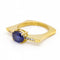 Bague 55 KLASH - Bague en or jaune 18 ct avec saphir et diamants 58 Facettes D360264JE