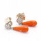 Boucles d'oreilles Boucles d'oreilles en or blanc 18 carats avec diamants et corail 58 Facettes D360266JE