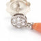 Boucles d'oreilles Boucles d'oreilles en or blanc 18 carats avec diamants et corail 58 Facettes D360266JE