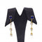 Boucles d'oreilles Ceylan - Boucles d'oreilles en or jaune 18 ct, diamants et saphirs 58 Facettes D360286JE