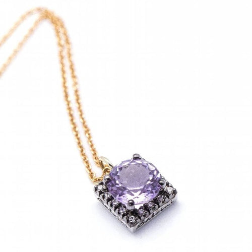 Collier Salvini - Collier en or jaune et blanc 18 carats avec diamants et améthyste 58 Facettes D360359CS