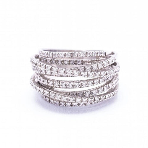 Bague 54 Salvini - Bague en or blanc 18 carats et diamants 58 Facettes D360368CS
