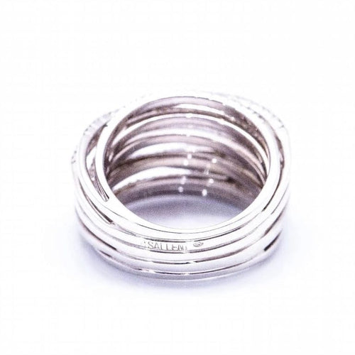 Bague 54 Salvini - Bague en or blanc 18 carats et diamants 58 Facettes D360368CS