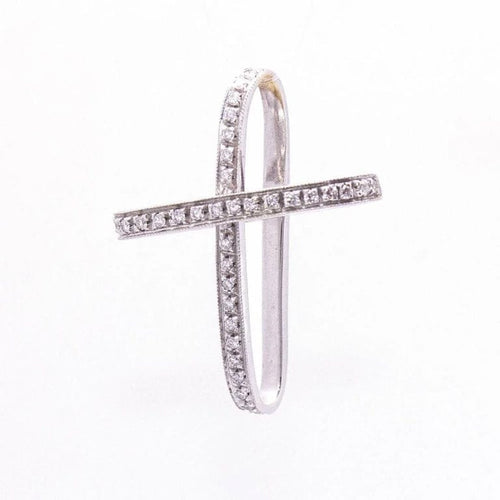 Pendentif Alfieri St. John’s Cross - Pendentif en or blanc 18 carats et diamants 58 Facettes D360393CS
