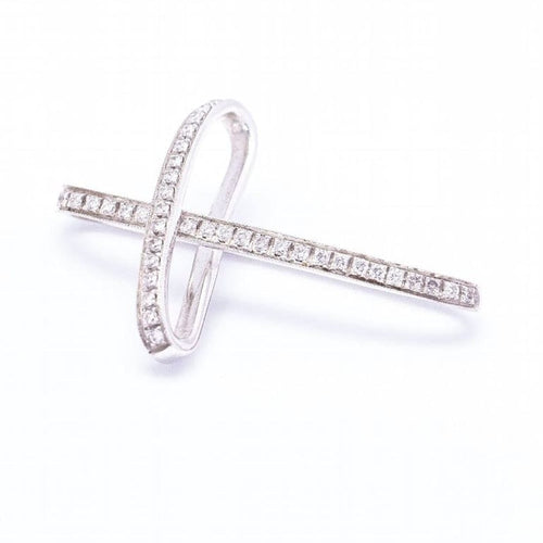 Pendentif Alfieri - Pendentif croix de Saint-Jean en or blanc et diamants 58 Facettes D360390CS