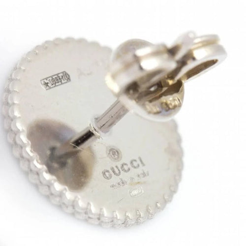 Boucles d'oreilles Gucci Icon Blossom - Boucles d’oreilles en or blanc 18 carats et émail 58 Facettes D360455FJ