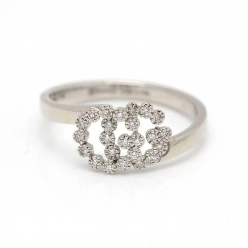 Bague 54 Gucci Running G - Bague en or blanc 18 carats et diamants 58 Facettes D360453FJ