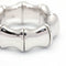 Bague 51.5 - 59 Gucci Bamboo Spring - Bague flexible en or blanc 18 kt 58 Facettes D360485FJ
