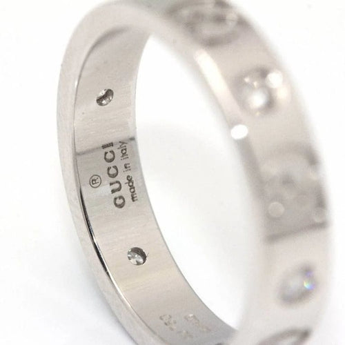 Bague 52 Gucci Icon - Bague en or blanc 18 carats et diamants 58 Facettes D360469FJ