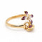 Bague 54 Gucci Flora Butterfly - Bague en or jaune 18 carats et émail 58 Facettes D360468FJ