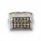 Bague 54 CENTOVENTUNO - Bague en or blanc 18 kt et diamants champagne 58 Facettes D360527FJ