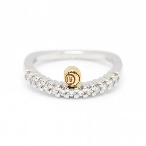 Bague 52 Damiani - Bague en or bicolore 18 carats et diamants 58 Facettes D360528FJ