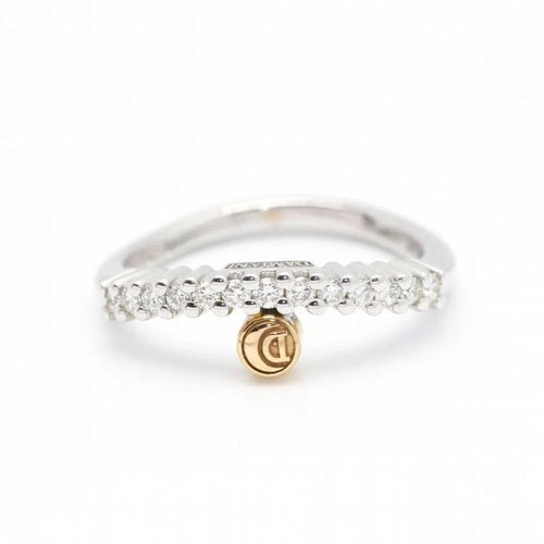 Bague 52 Damiani - Bague en or bicolore 18 carats et diamants 58 Facettes D360528FJ