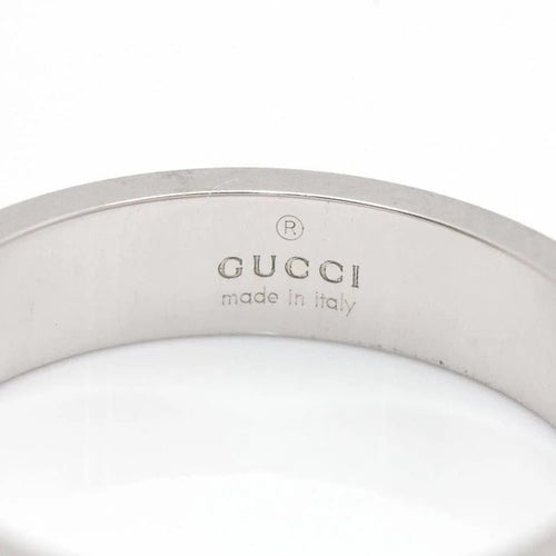 Bague 53 Gucci Icon - Bague en or blanc 18 carats motif GG 58 Facettes D360482FJ