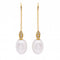 Boucles d'oreilles Boucles d'oreilles perles ovales et diamants en or jaune 18 carats 58 Facettes D360904FV