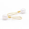 Boucles d'oreilles Boucles d'oreilles perles ovales et diamants en or jaune 18 carats 58 Facettes D360904FV