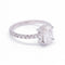 Bague 47 Bague solitaire en or blanc 18 kt avec diamant ovale 1,01 ct 58 Facettes D360903FV
