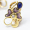 Boucles d'oreilles Boucles d’oreilles - Lapis-lazuli, émail et diamants en or jaune 18 carats 58 Facettes D361033JC