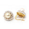 Boucles d'oreilles Boucles d’oreilles Art Nouveau en platine et or jaune avec perles et diamants 58 Facettes D361021JC